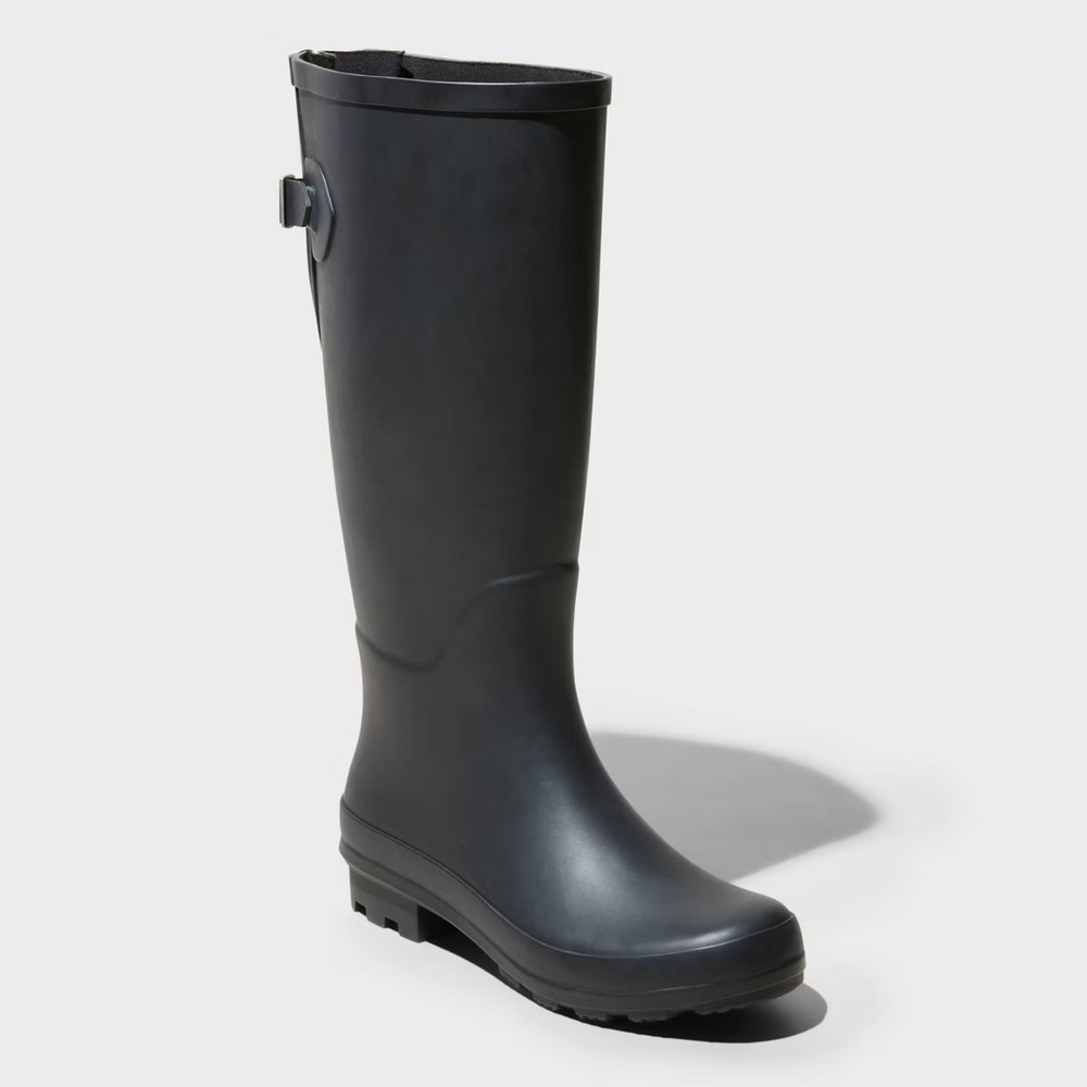 Women's River Tall Rain Boots - A New Day - Black